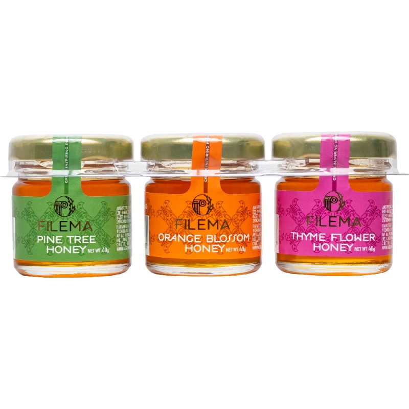 Ηοney Set with Thyme-Pine-Orange 40gr