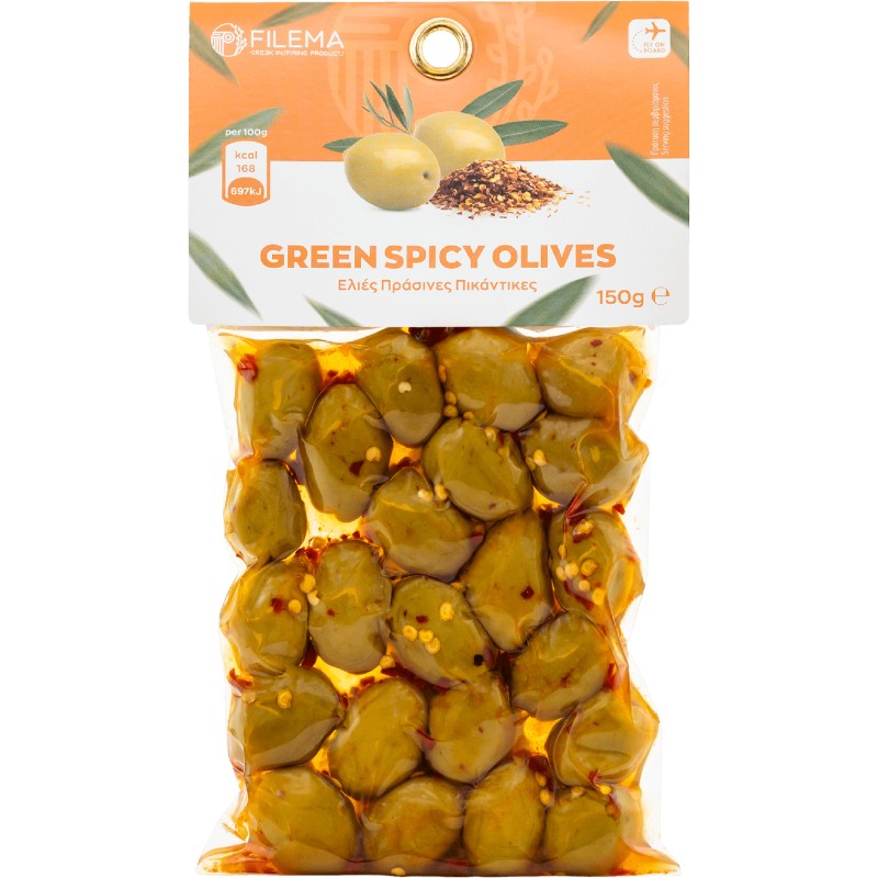 Spicy Green Olives 150gr