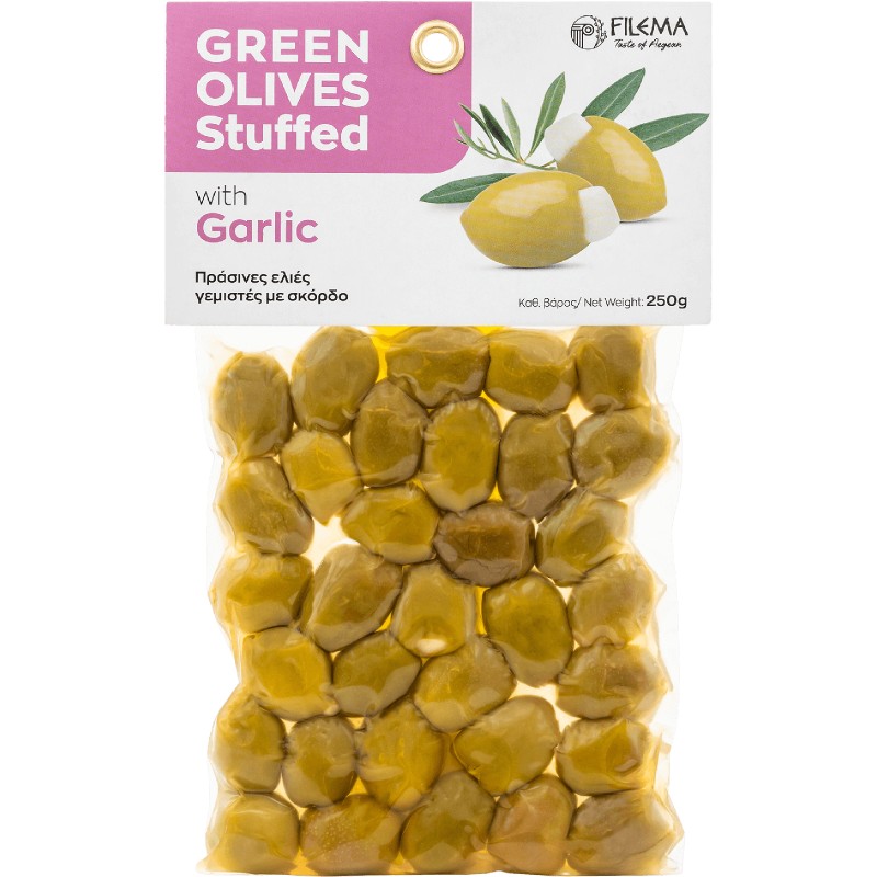 Atlas Green Olives stuffed with Garlic 250gr