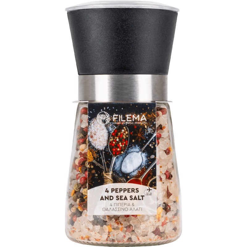 Medium Seasoning Mill 13cm Salt & 4 Pepper Mix 180gr