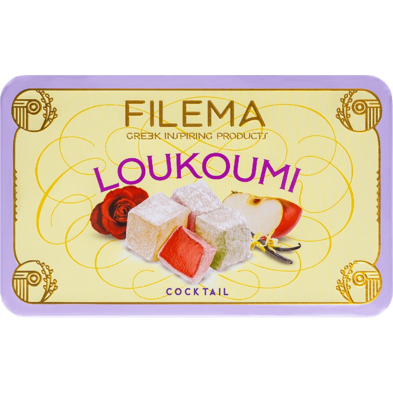 Loukoumi Coctail 200gr in Metal Box