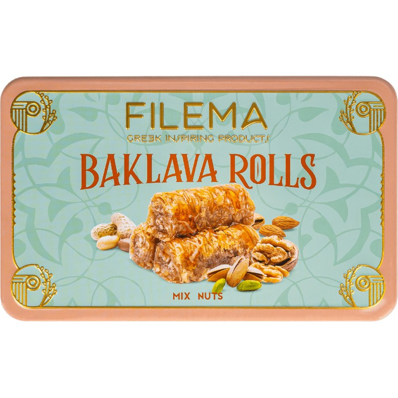 Baklava with Mixed Nuts 160gr in Metal Box