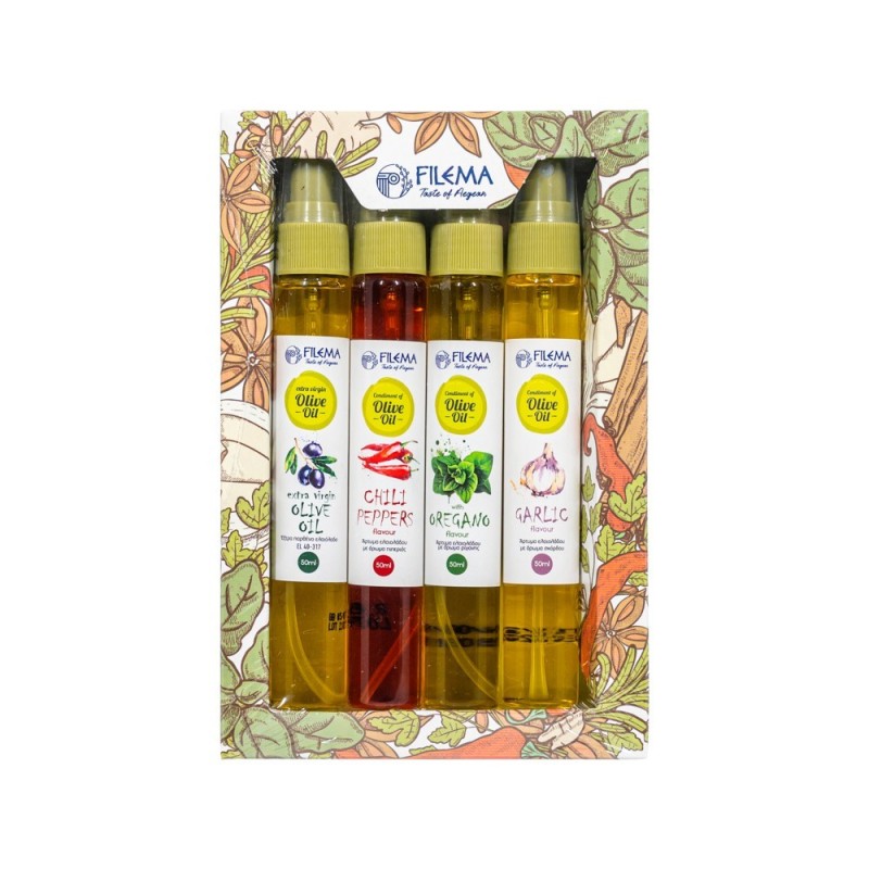Spice Set 608 with 4 Olive Oil Sprays 50ml