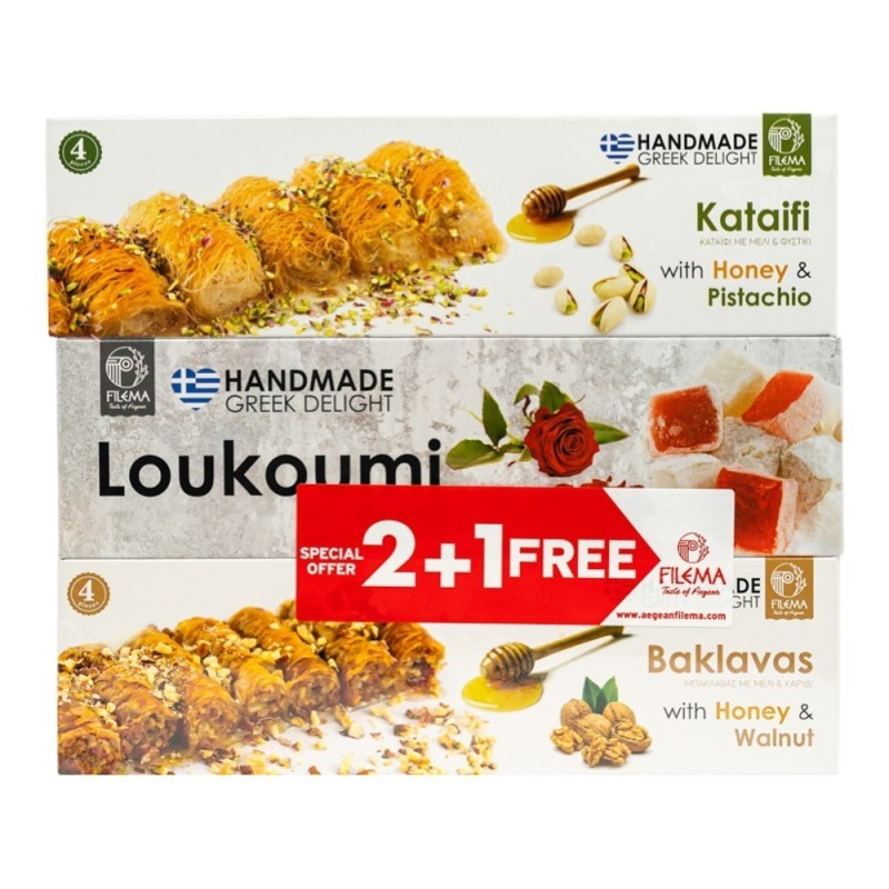 2+1 Λουκούμι, Μπακλαβάς & Καταΐφι 160γρ