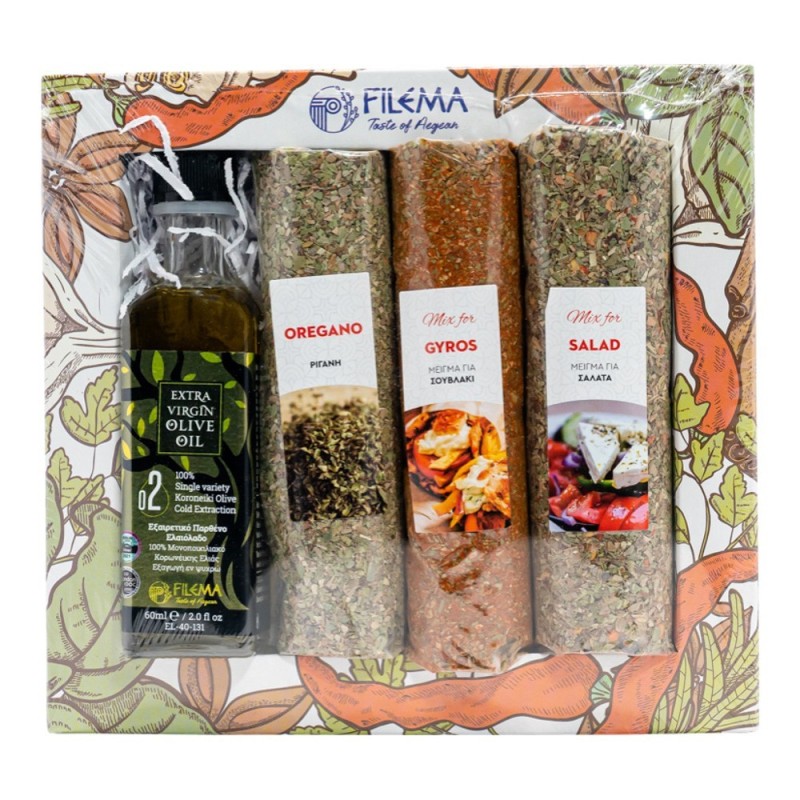 Spice Set 714 with 3 Spice Mix & Olive Oil 60ml